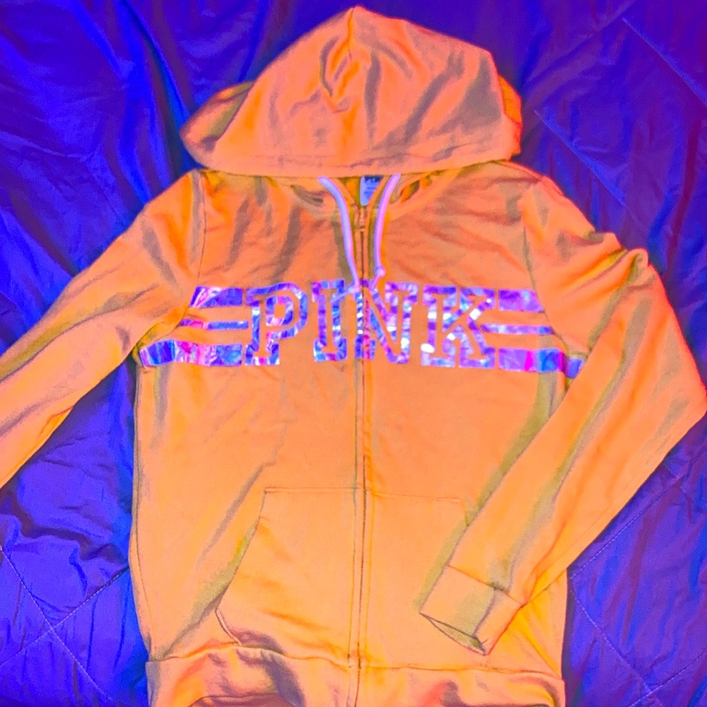 yellow Victoria’s Secret Pink jacket